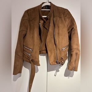 Zara leather suede jacket. It’s beautiful! Size Large, perfect condition